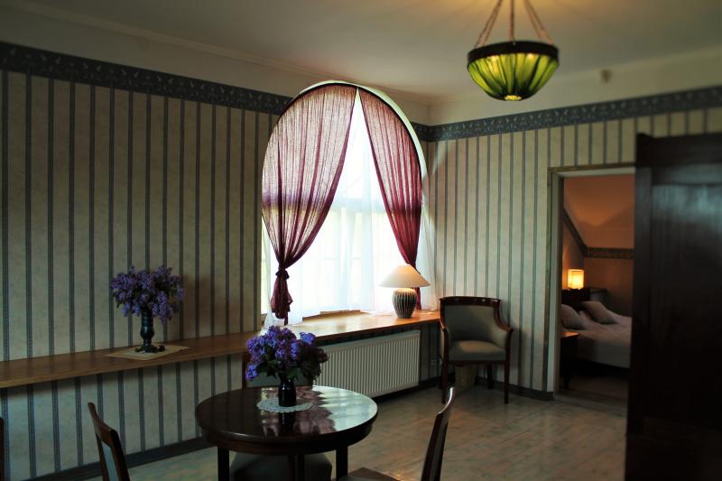 Eleganta un mājīga viesistaba apvienota ar virtuves zonu, viesistabā transformējams dīvāns par guļvietu bilde Nr.20